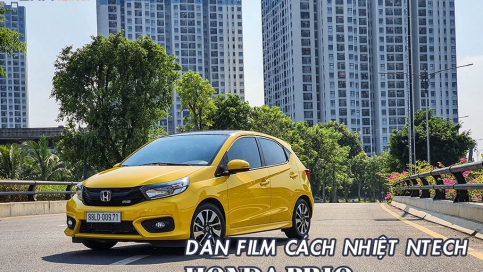  Dán phim cách nhiệt Ntech cho Honda Brio giá rẻ, quà tặng khủng tới 2.3TR